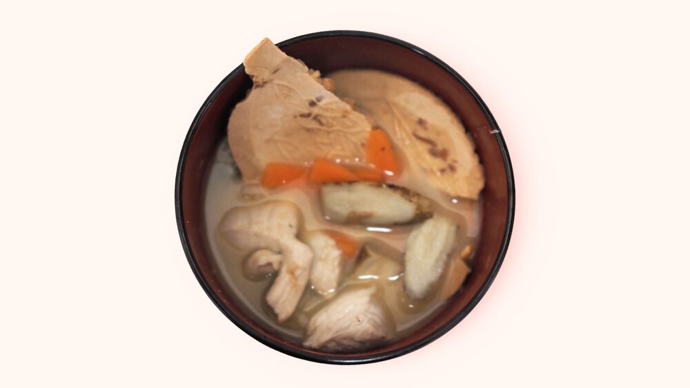 Senbeijiru, popular local miso soup in Tohoku region